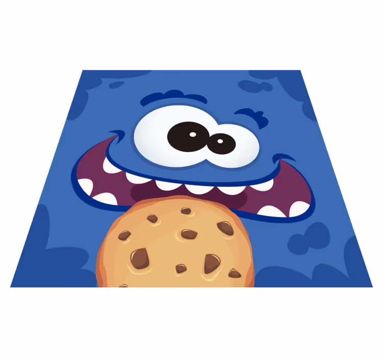子供 ビニールマット クッキーモンスターの喜び - TENSTICKERS
