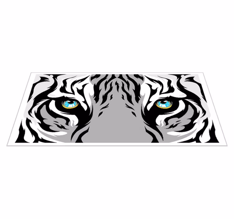青い目のトラの動物の敷物 - TENSTICKERS