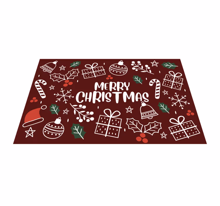 クリスマスの壁画 お祝いの休日のシンボル - TENSTICKERS