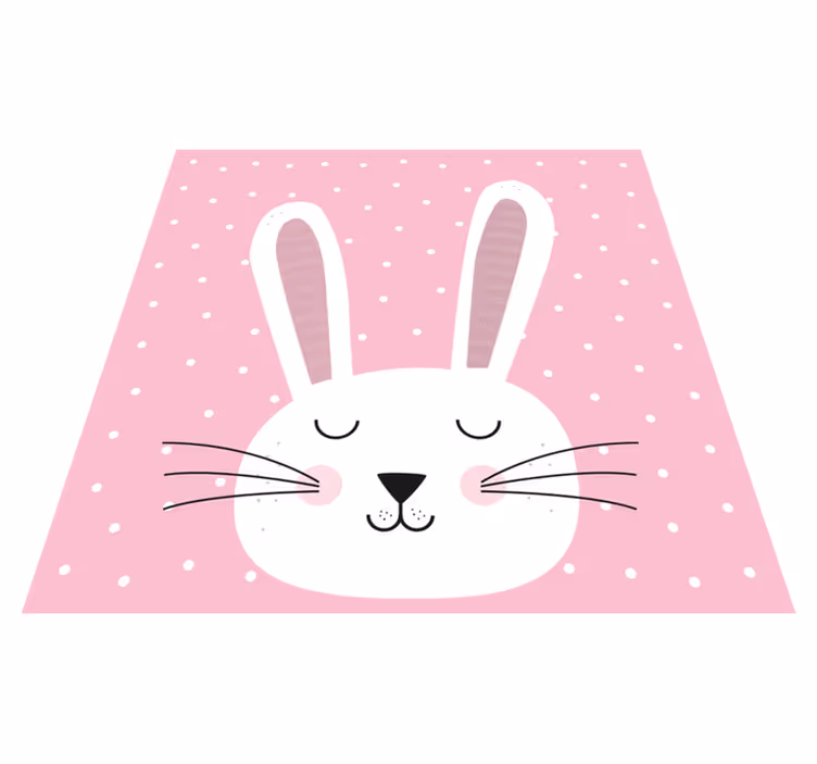 保育園 ビニールマット ウサギの水玉模様 - TENSTICKERS