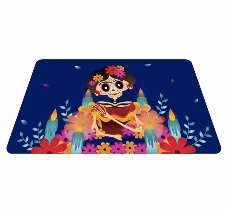 ハロウイン壁画 お祝いの骸骨 - TENSTICKERS
