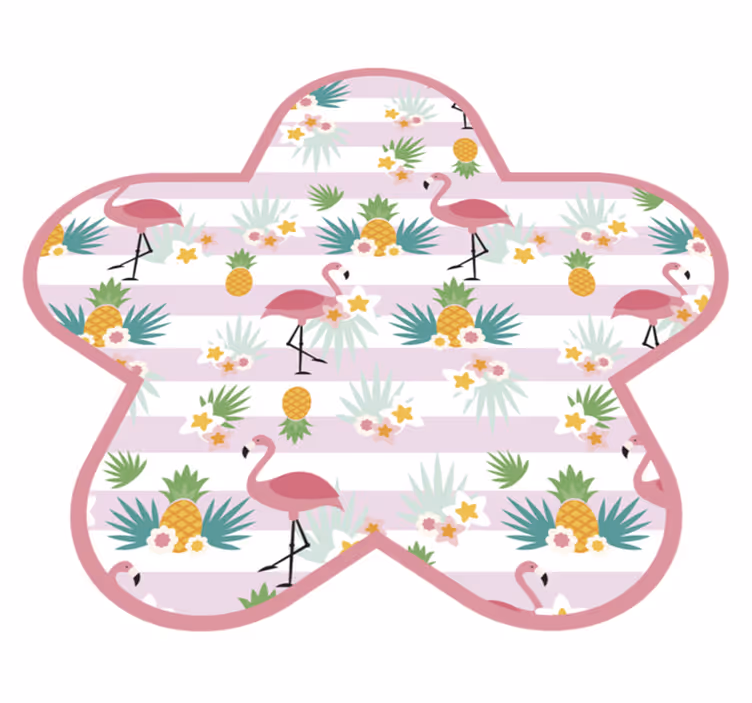 保育園 ビニールマット フラミンゴの遊び時間 - TENSTICKERS