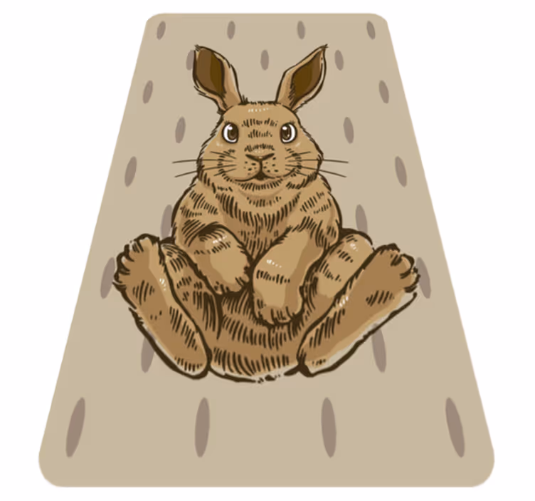 保育園 ビニールマット 座っているウサギのイラスト - TENSTICKERS