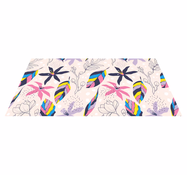 花と植物の壁画 花のファンタジー - TENSTICKERS