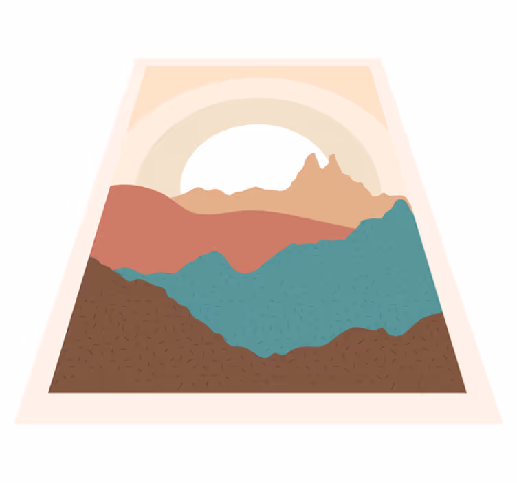 フォトミュラルネイチャー 抽象的な山の層 - TENSTICKERS