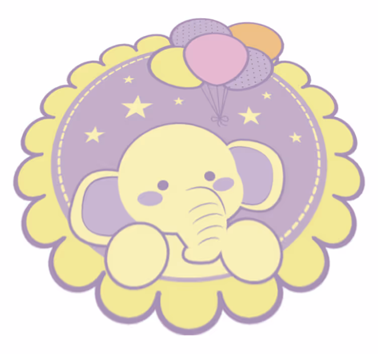子供 ビニールマット 象の風船 - TENSTICKERS