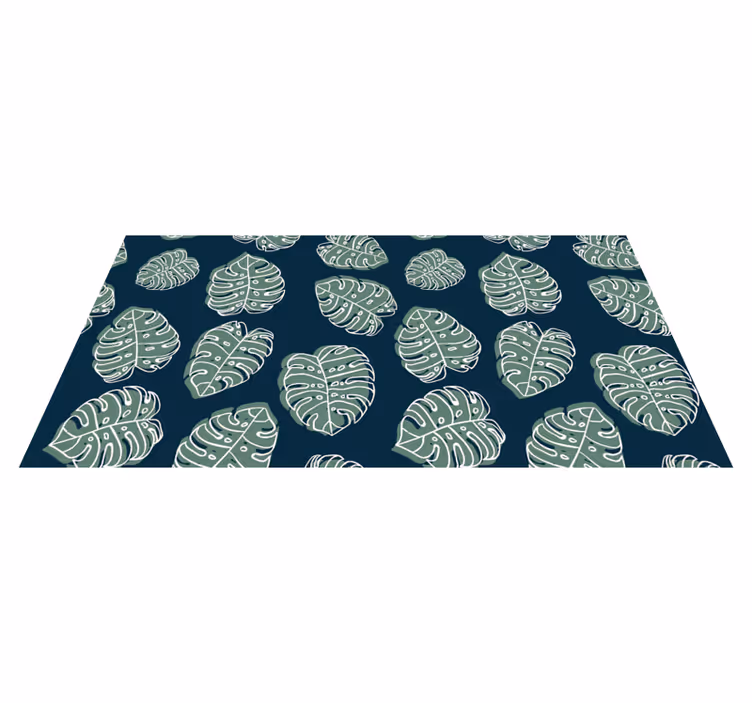 花と植物の壁画 モンステラの葉模様 - TENSTICKERS