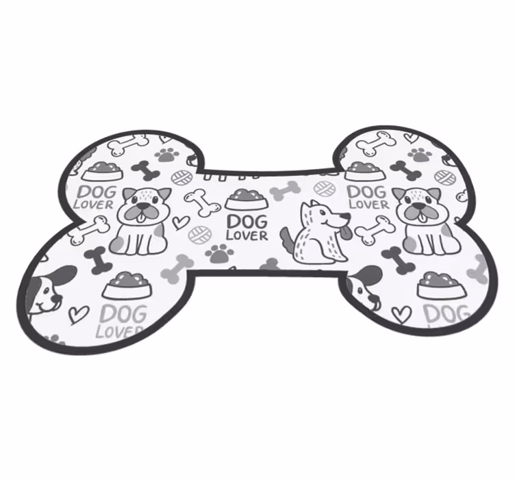 動物 ビニールマット 子犬の遊び心 - TENSTICKERS
