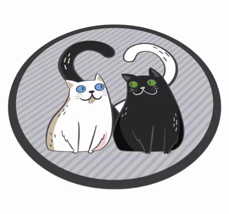 動物 ビニールマット かわいいネコ科動物 - TENSTICKERS