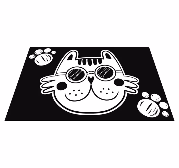 子供 ビニールマット 漫画猫のイラスト - TENSTICKERS