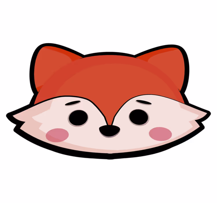 子供 ビニールマット かわいいキツネの形 - TENSTICKERS