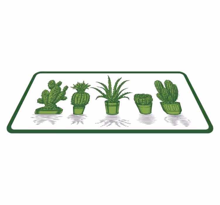 花と植物の壁画 サボテンコレクション - TENSTICKERS