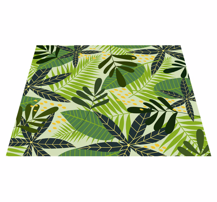 花と植物の壁画 熱帯の葉の植物 - TENSTICKERS