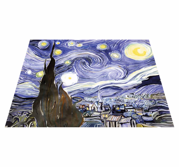ビンテージ ビニールマット 星空の解釈 - TENSTICKERS