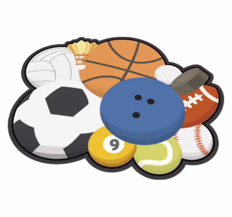 ゲーム ビニールマット スポーツコラージュ - TENSTICKERS