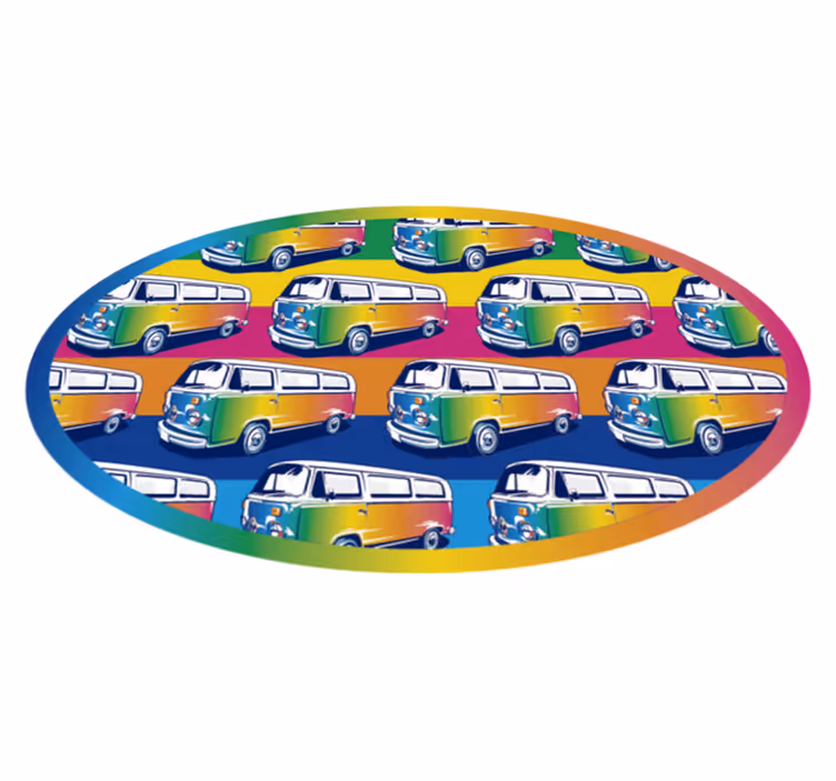 壁画 モアチルドレン レトロ車両パレード - TENSTICKERS