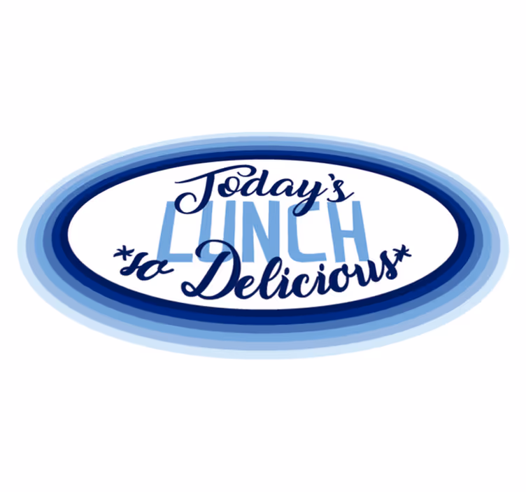 フレーズ ビニールマット ランチはとても美味しい - TENSTICKERS