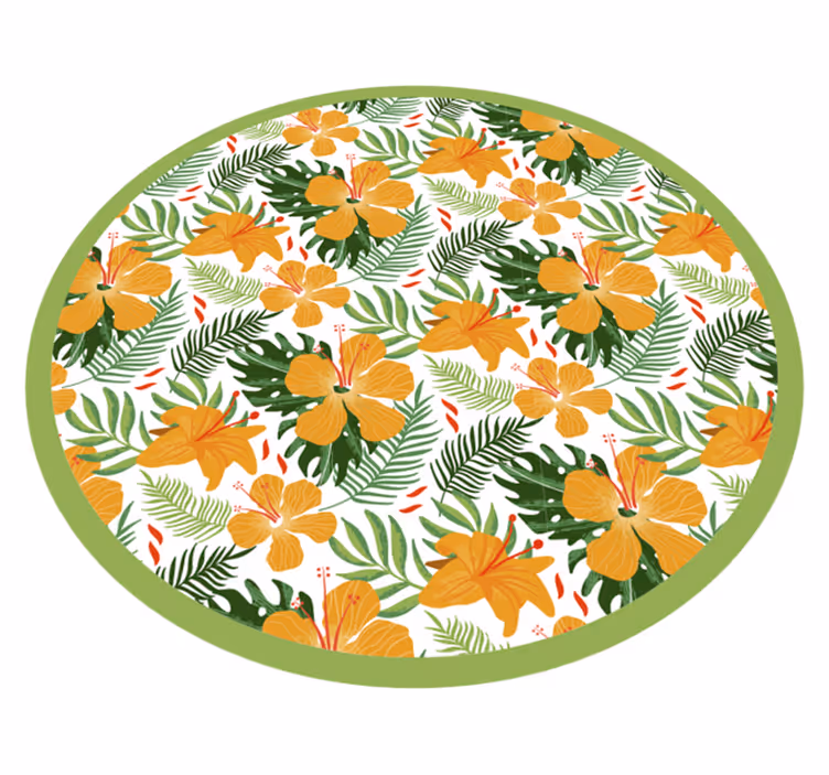 花と植物の壁画 熱帯の花のハーモニー - TENSTICKERS