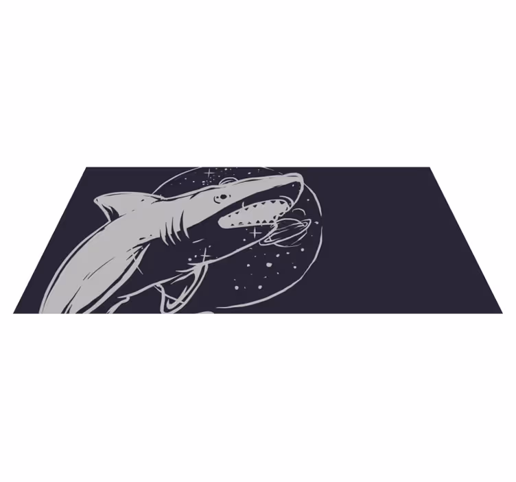 壁画 モアチルドレン 宇宙のサメの空間 - TENSTICKERS