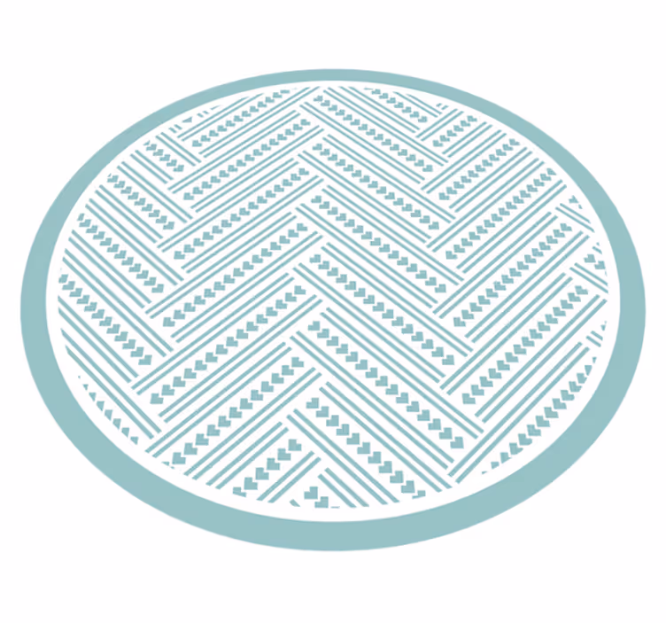 幾何学的な ビニールマット 幾何学模様 円形 - TENSTICKERS