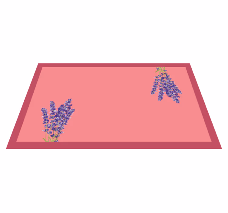 花と植物の壁画 花柄のラベンダーのアクセント - TENSTICKERS