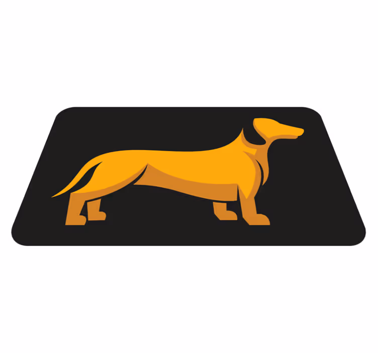 動物 ビニールマット 犬のシルエット - TENSTICKERS