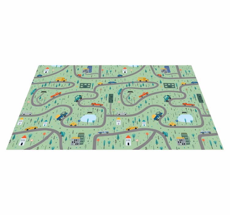 道路 ビニールマット 市内交通マップ - TENSTICKERS