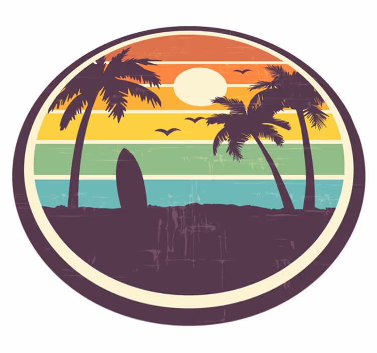 フォトミュラルネイチャー 熱帯の夕焼けの風景 - TENSTICKERS