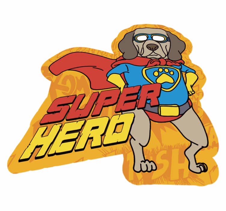 壁画 モアチルドレン スーパーヒーロー犬 - TENSTICKERS