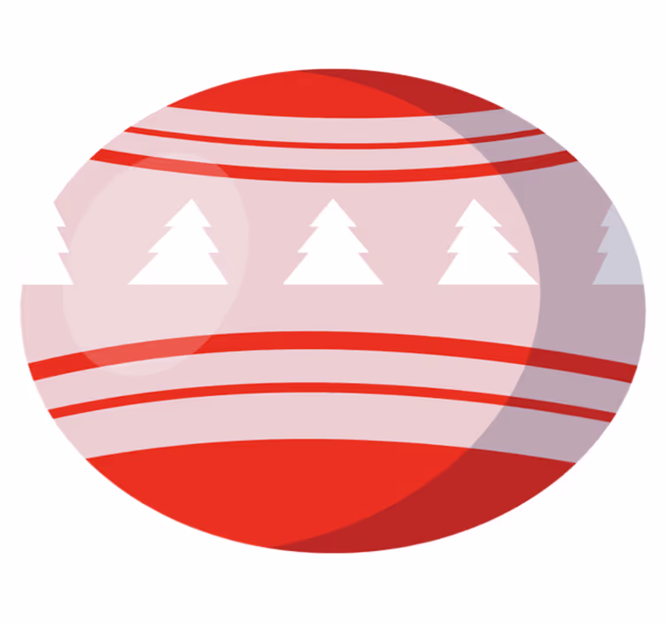 クリスマスの壁画 お祝いの木のモチーフ - TENSTICKERS