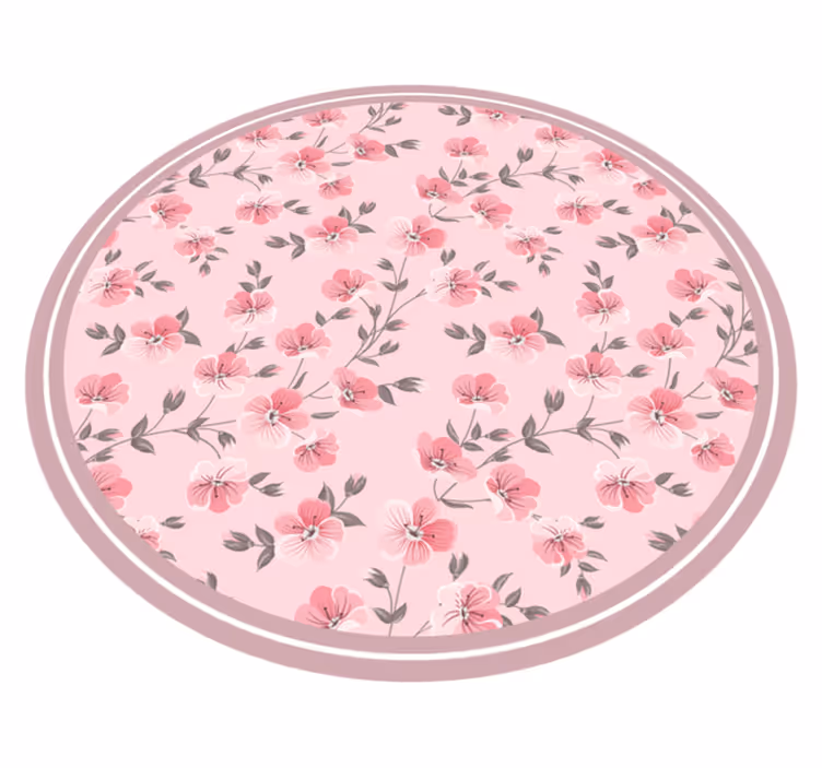 花と植物の壁画 花の円形デザイン - TENSTICKERS
