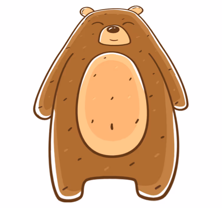 動物 ビニールマット クマのイラスト - TENSTICKERS