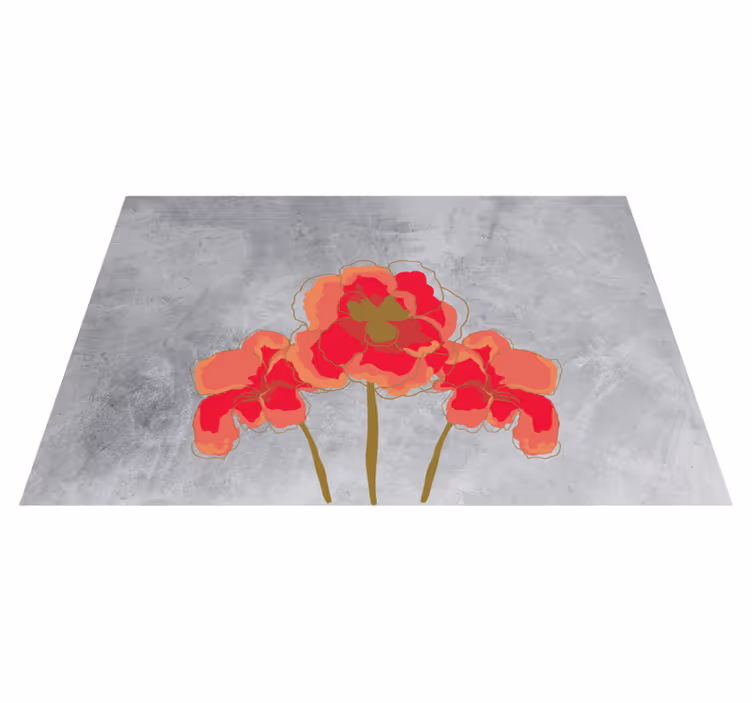 花と植物の壁画 花のトリオ - TENSTICKERS