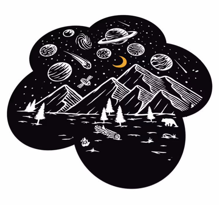 ゲーム ビニールマット 宇宙冒険シーン - TENSTICKERS