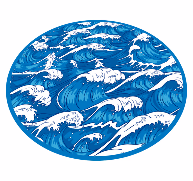 フォトミュラルネイチャー 海洋の波模様 - TENSTICKERS