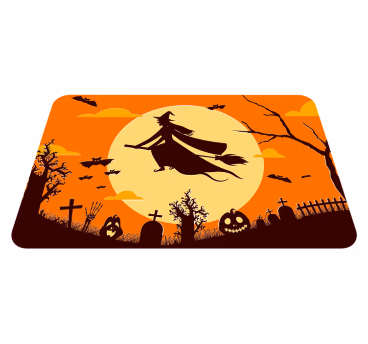 ハロウイン壁画 不気味なハロウィーンのシルエット - TENSTICKERS