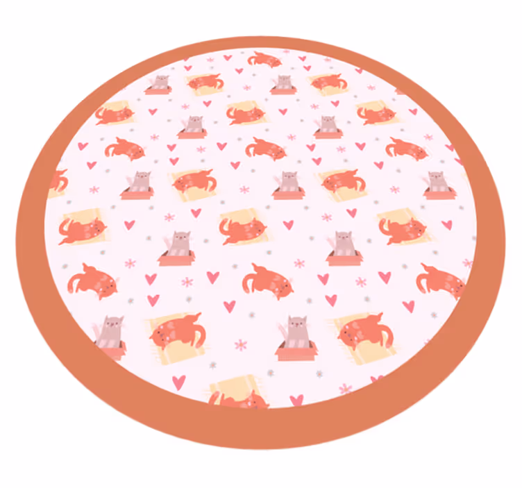保育園 ビニールマット 遊び心のある猫のモチーフ - TENSTICKERS