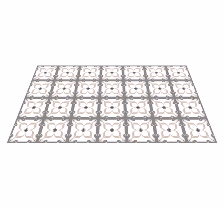 ビニール タイル カーペット 装飾的な象嵌模様 - TENSTICKERS