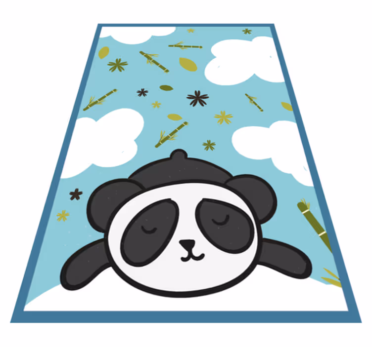 子供 ビニールマット パンダの夢の風景 - TENSTICKERS
