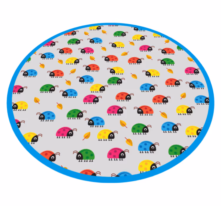 子供 ビニールマット カラフルな車の輪 - TENSTICKERS