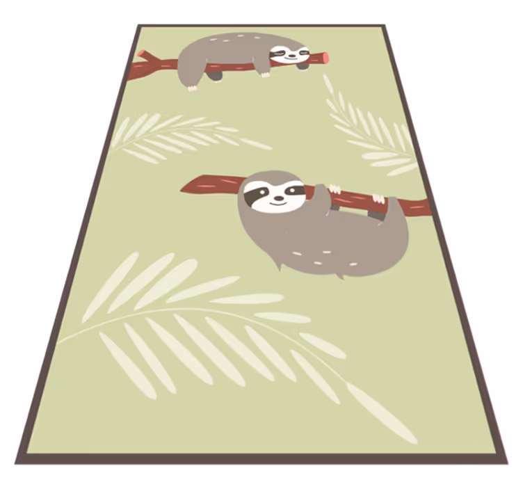 リラックスしたナマケモノの動物の敷物が描かれています - TENSTICKERS