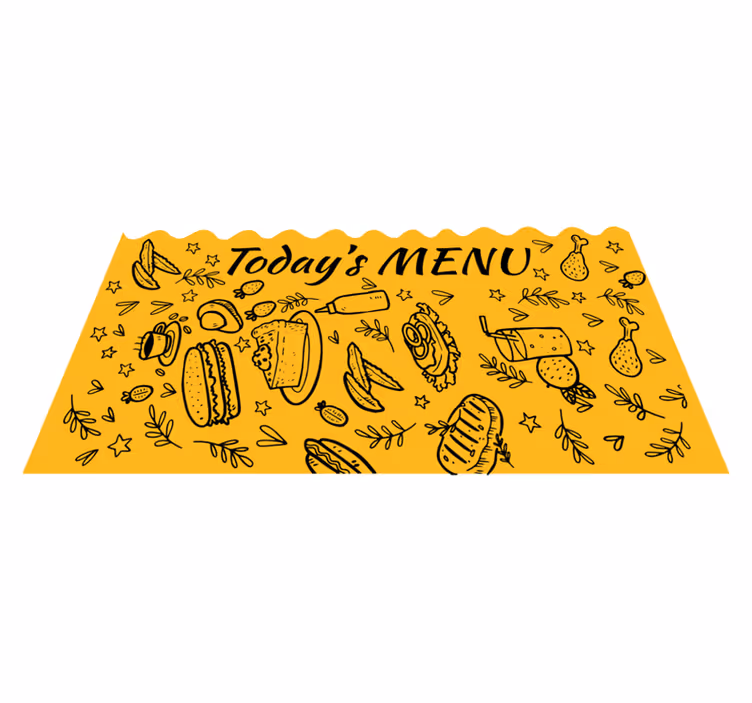 フレーズ ビニールマット 今日のメニューテーマ - TENSTICKERS