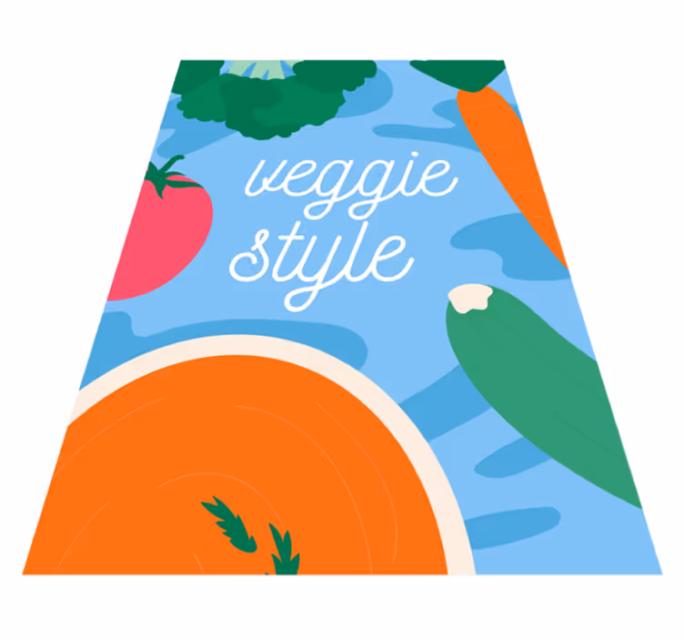 フレーズ ビニールマット 野菜風デコレーション - TENSTICKERS