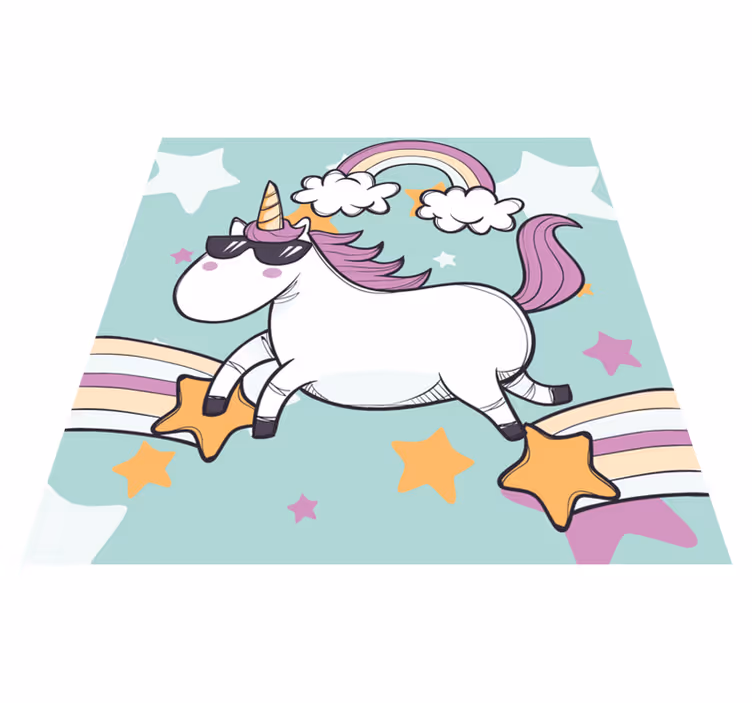 壁画 モアチルドレン ユニコーンレインボー - TENSTICKERS