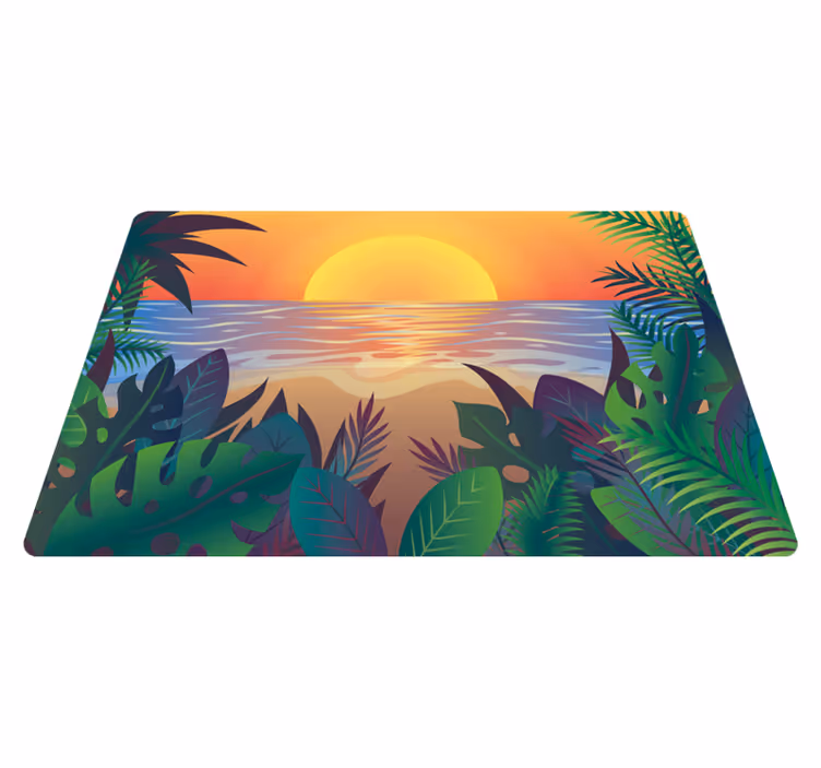 フォトミュラルネイチャー 熱帯の夕日 - TENSTICKERS