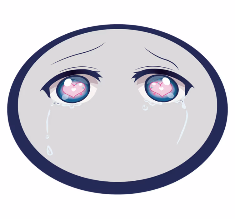 壁画 モアチルドレン 泣いているアニメの顔 - TENSTICKERS