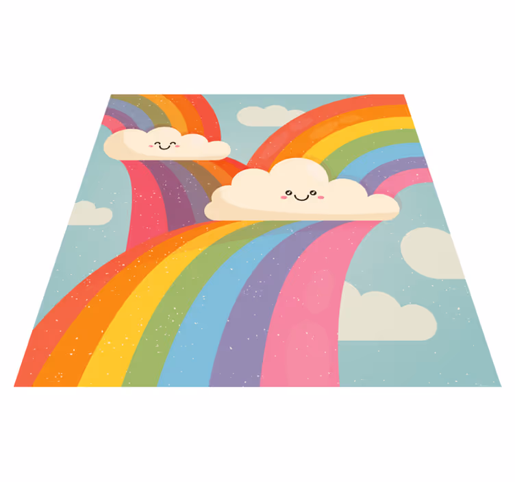 壁画 モアチルドレン 明るい虹のアート - TENSTICKERS