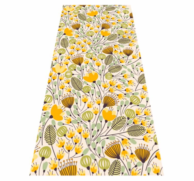 花と植物の壁画 花柄の植物模様 - TENSTICKERS