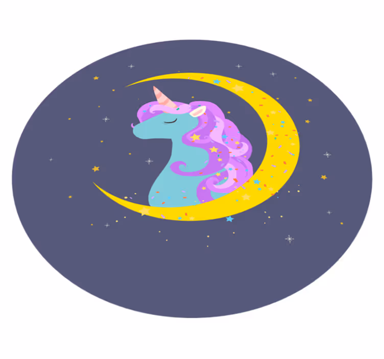 星の動物の敷物とかわいいユニコーン - TENSTICKERS