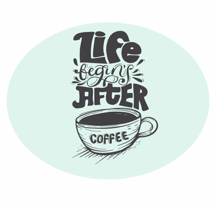 フレーズ ビニールマット コーヒーの引用モチーフ - TENSTICKERS